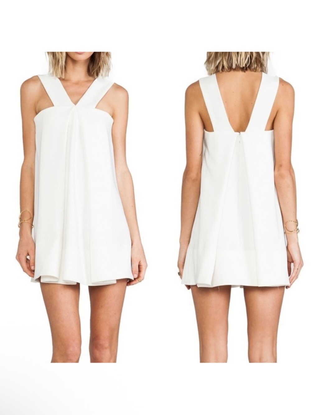 NWT AQ/AQ Amp Mini Dress Cream 2
